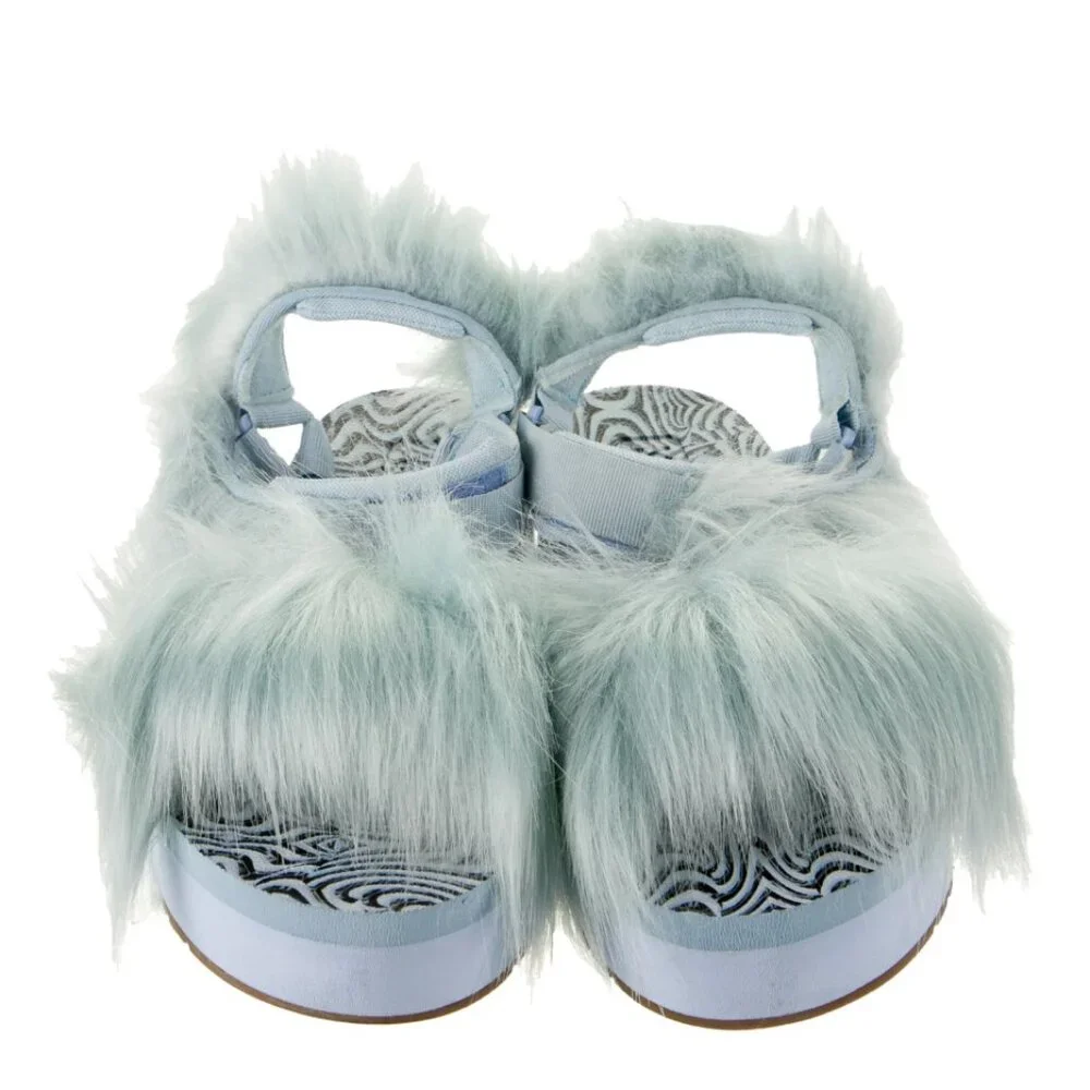 NEW Maisie Willen x Keds Faux Fur Floral Print Slides